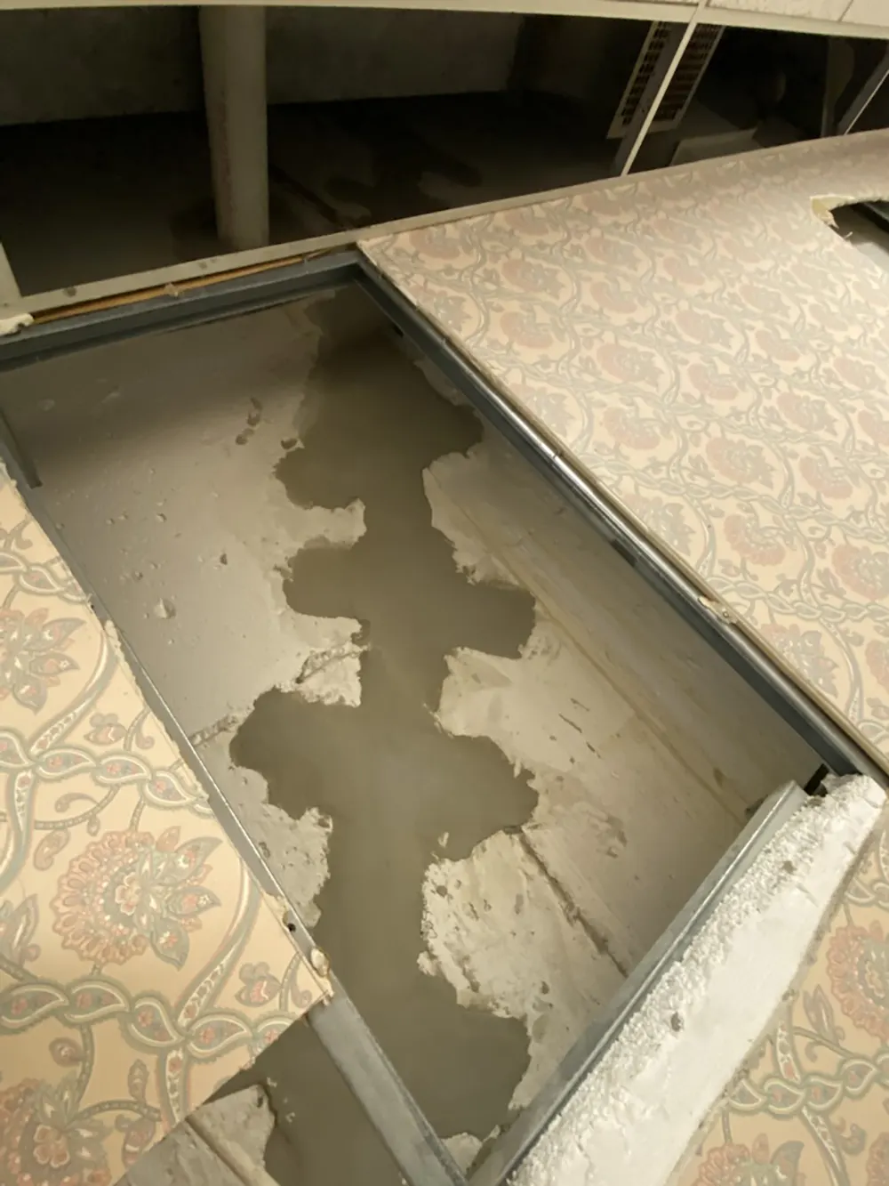 Concrete stitching in a retail store
