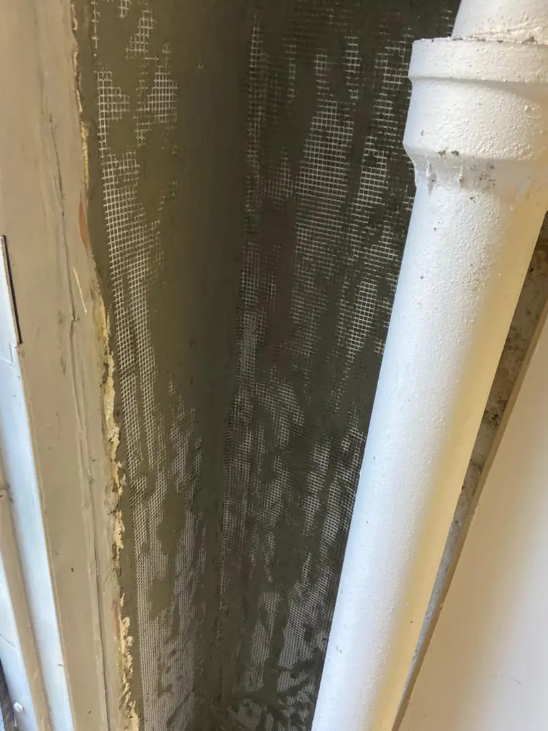 Corner Waterproofing in East Northport, NY - A Corner Being Repaired in a East Northport Home by Zavza Seal LLC