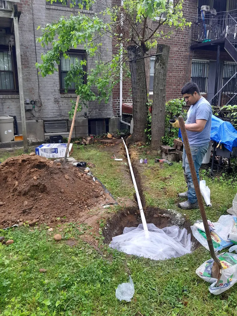 A Picture of a Crawl Space Structural Repair Project in Center Moriches, NY by Zavza Seal LLC