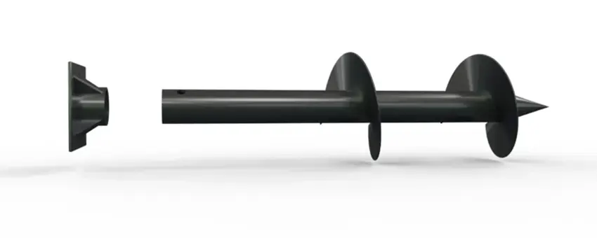 Helical Anchors for Retaining Walls in New York - An Illustration of a Helical Pier Up Close