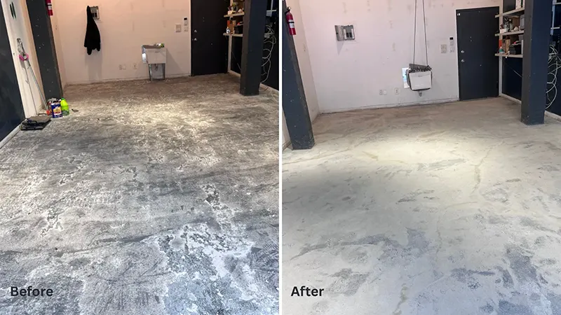 Slab Repair and Waterproofing in Brooklyn - A Before and Atter Picture from a Zavza Seal  LLC 