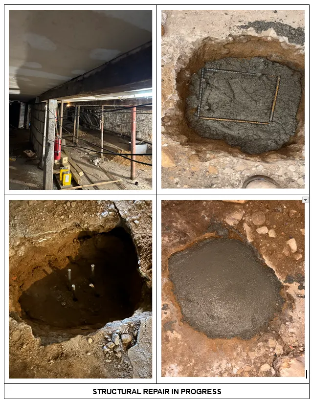 trench with rebar
