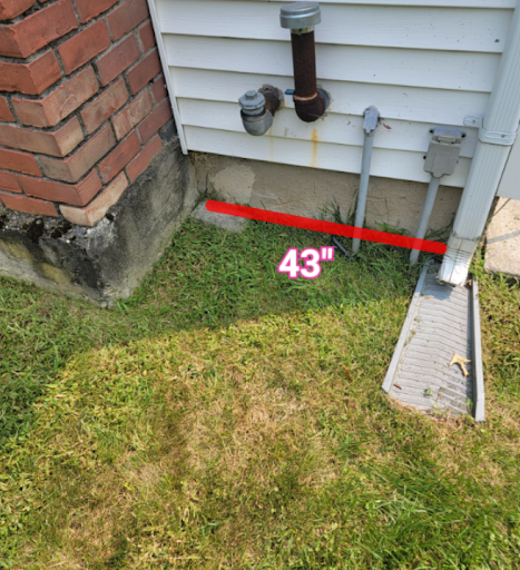 The exterior of the Foundation in need of waterproofing 