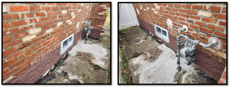 Waterproofing requirement in the property in Elmont. The floor looks decayed because of constant water intrusion.