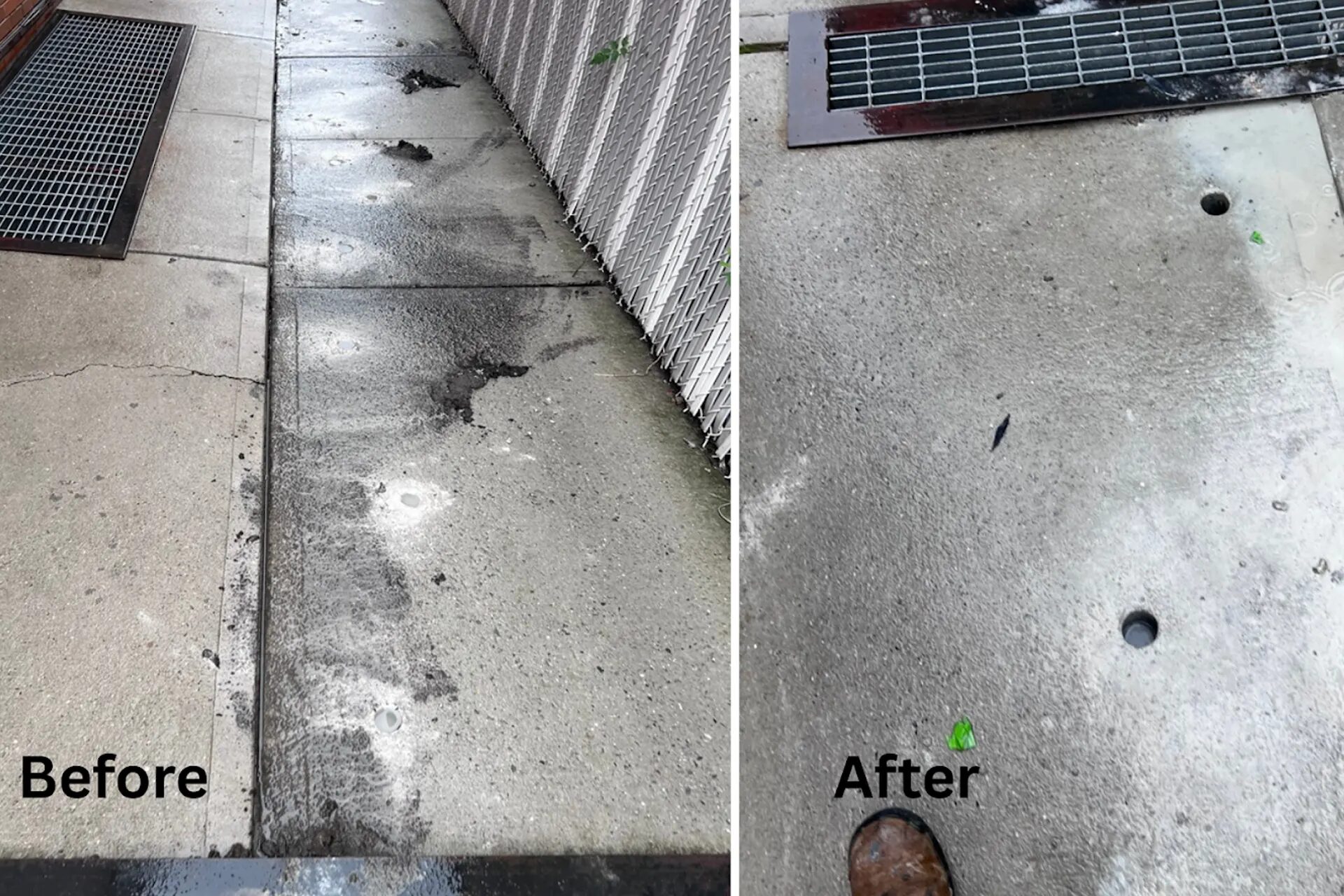ASTM Certified Chemical Grout Injection Services NY - A Before and After Picture of a Chemical Grouting Project by Zavza Seal