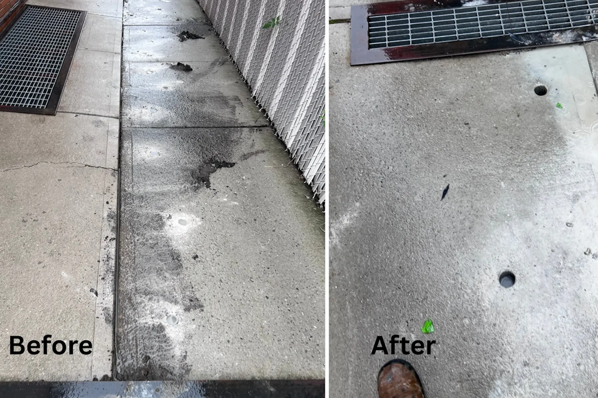 ASTM Certified Chemical Grout Injection Services NY - A Before and After Picture of a Chemical Grouting Project by Zavza Seal