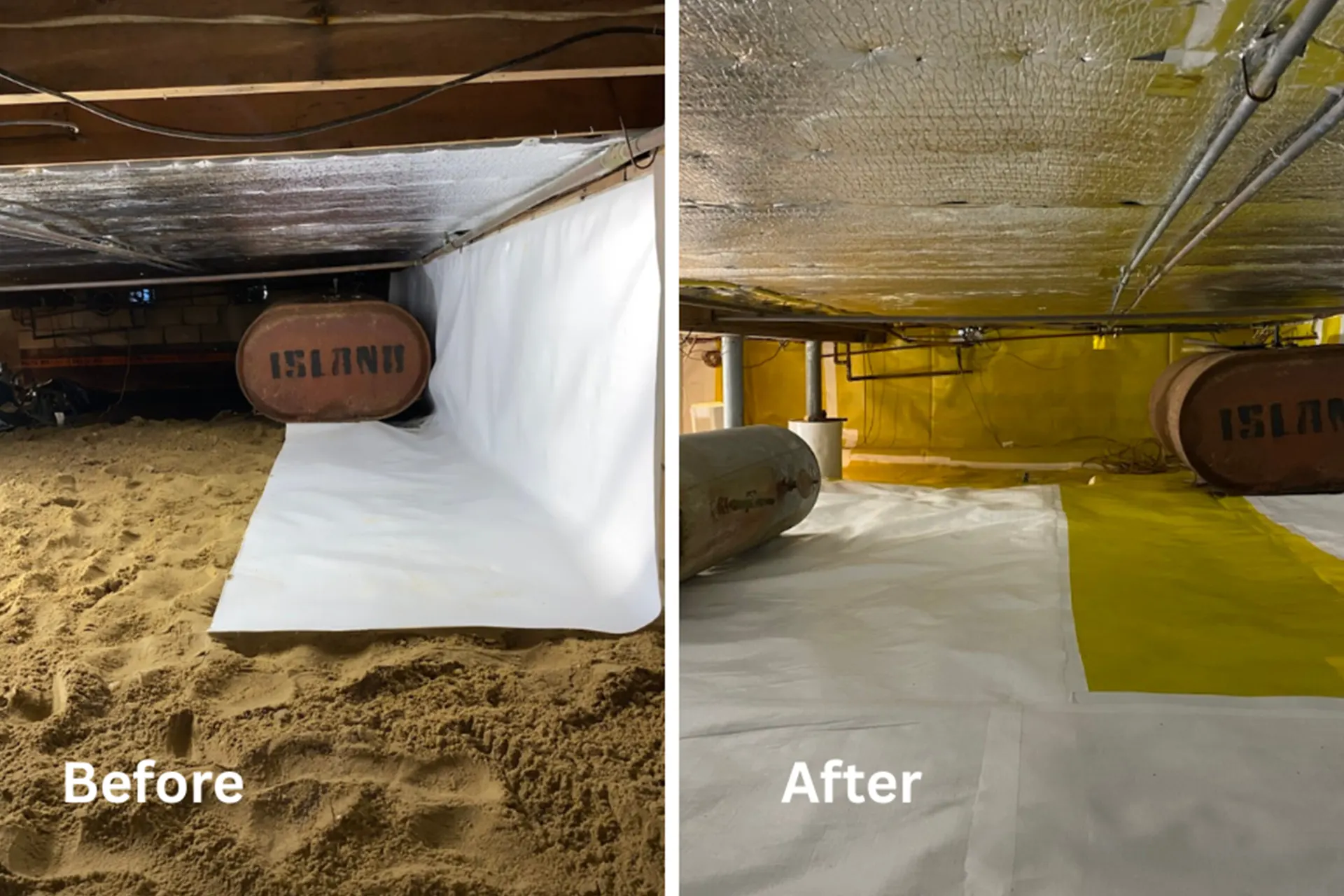 How to Keep Floors Warm in Winter - Before and After Pictures of a Crawl Space Encapsulation Project