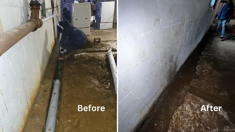 Parking Lot Drainage Systems for Long Island - A Before and After Picture from a Parking Lot Drainage Project by Zavza Seal