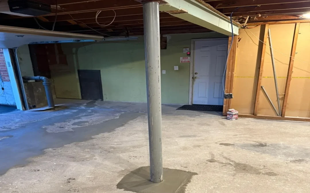Case Study: Garage Lally Column Replacement and Concrete Floor Repair in Commack, NY