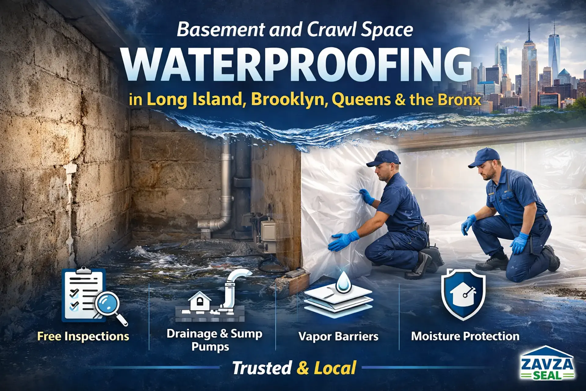 Basement And Crawl Space Waterproofing In Long Island, Brooklyn, Queens ...