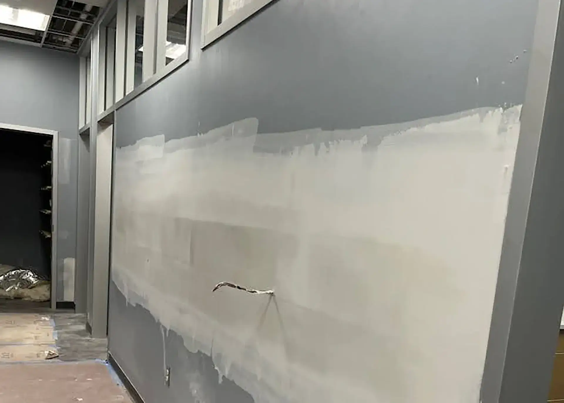 Commercial warehouse that was restored from water damage