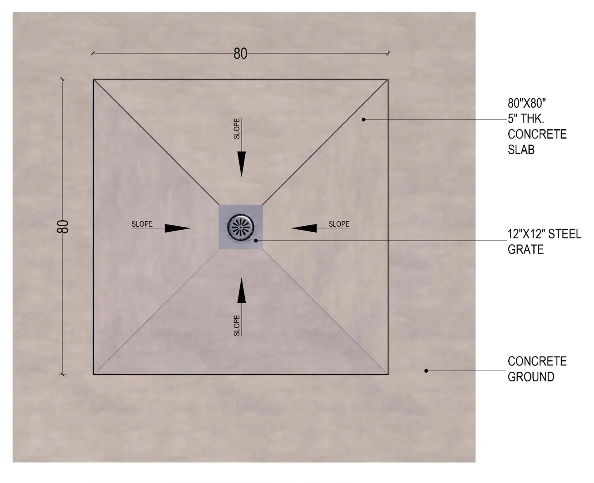 Slab plan of complete dry well installation in Brooklyn, NY
