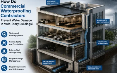 How Do Commercial Waterproofing Contractors Prevent Water Damage in Multi-Story Buildings?