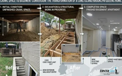 Crawl Space to Basement Conversion in Long Island, Brooklyn & Queens