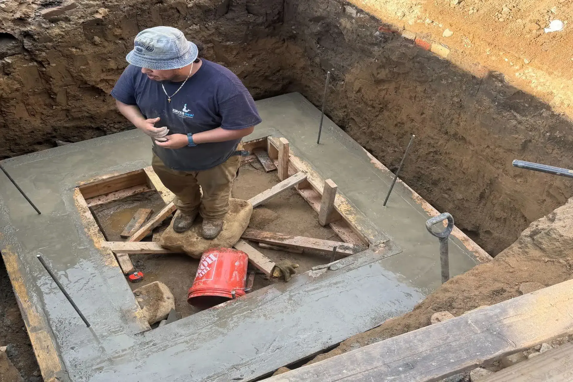 backyard-dry-well-installation-bronx-ny-featured 1,200-gallon backyard dry well installation with reinforced concrete cover in Bronx NY.