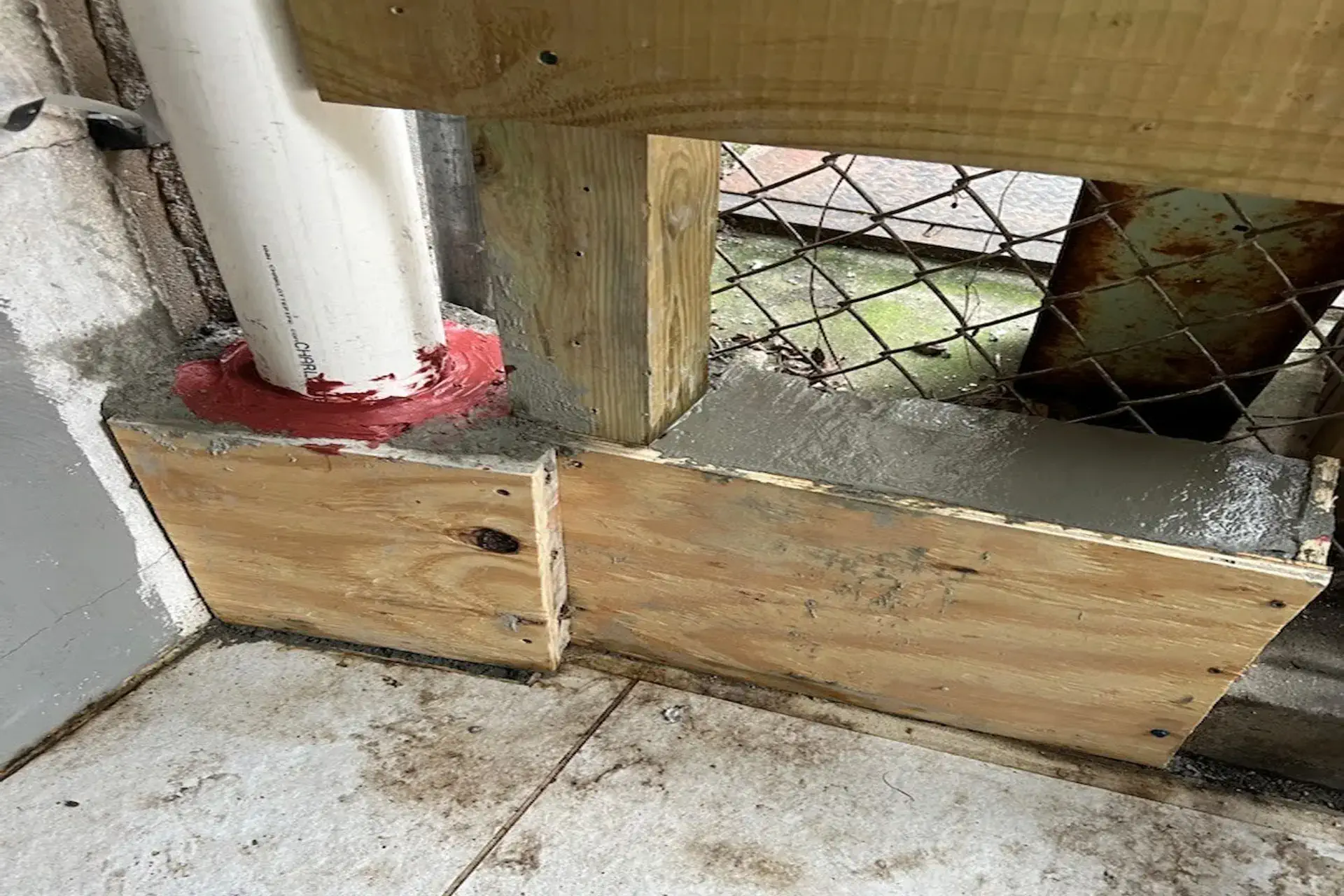 downspout-water-intrusion-repair-brooklyn-ny-featured Downspout water intrusion and foundation repair with reinforced concrete and waterproofing in Brooklyn NY.